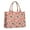 Pink Colorful Dinosaurs, variant on Large Capacity Tote Bag,Pink Cartoon Dinosaurs Volcanoes Pattern Handbag Fashion Luxury Tote Bag,15.7"x13"x 5.1" Inches,Laptop Compatible