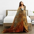 thumbnail image 5 of Brown Rust Colorful Metal Rusty Steel Iron Structure Blanket Throw Blanket Soft Comfortable for Sofa Chair Bed Office 40" x50, 5 of 6