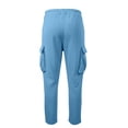 thumbnail image 5 of Jovrlynd Mens Cargo Sweatpants Drawstring Elastic Waist Baggy Pants with Pockets Plus Size Casual Fleece Loose Joggers, S-3XL, 5 of 7