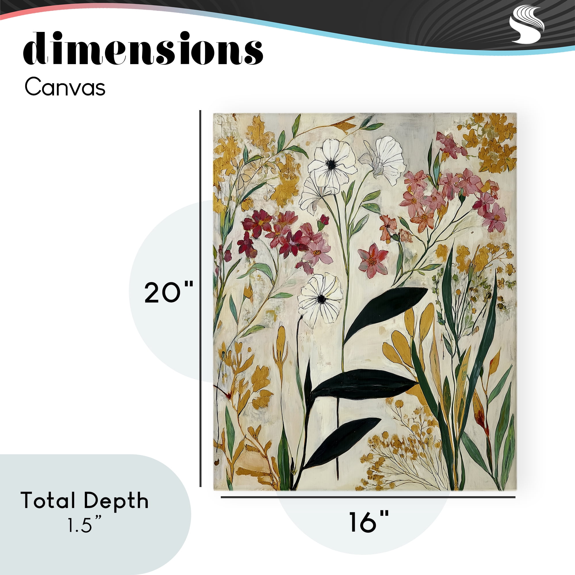 Vintage Playful Botanicals Canvas Wall Art, design by Annabelle Hall