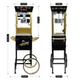 thumbnail image 2 of Leumius 12oz Popcorn Machine Cart, Popcorn Cart with Wheels, Vintage Popcorn Machine with Stainless Steel Kettle,for Parties, Events, Home Theater Black, 2 of 5