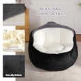 thumbnail image 3 of Sillas de bolsa de frijol sobredimensionadas,Sofá de piel falsa multicolor lleno de esponja triturada,Gran sofá para la sala de estar,No se requiere montaje, 3 of 5