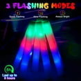 thumbnail image 6 of 120 PCS Foam Glow Sticks with 3 Modes Colorful Flashing, LED Light Sticks, Glow in the Dark Party Suppliesfor Wedding, Raves, New Year Carnival, 6 of 7