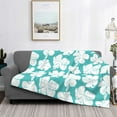 thumbnail image 3 of Vsdgher Vintage Floral Pattern Fleece Throw Blanket, Horizontal Fleece Bedding Home Decor for Couch & Bed All Season Use -60"x50", 3 of 7