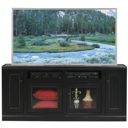 Coastal Thin E60 Tall Entertainment Console In Antique Black Coastal Thin E60 Tall Entertainment Console In Antique Black