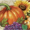 Pack of 192 Bountiful Thanksgiving Pumpkin Square Beverage Napkin 5"