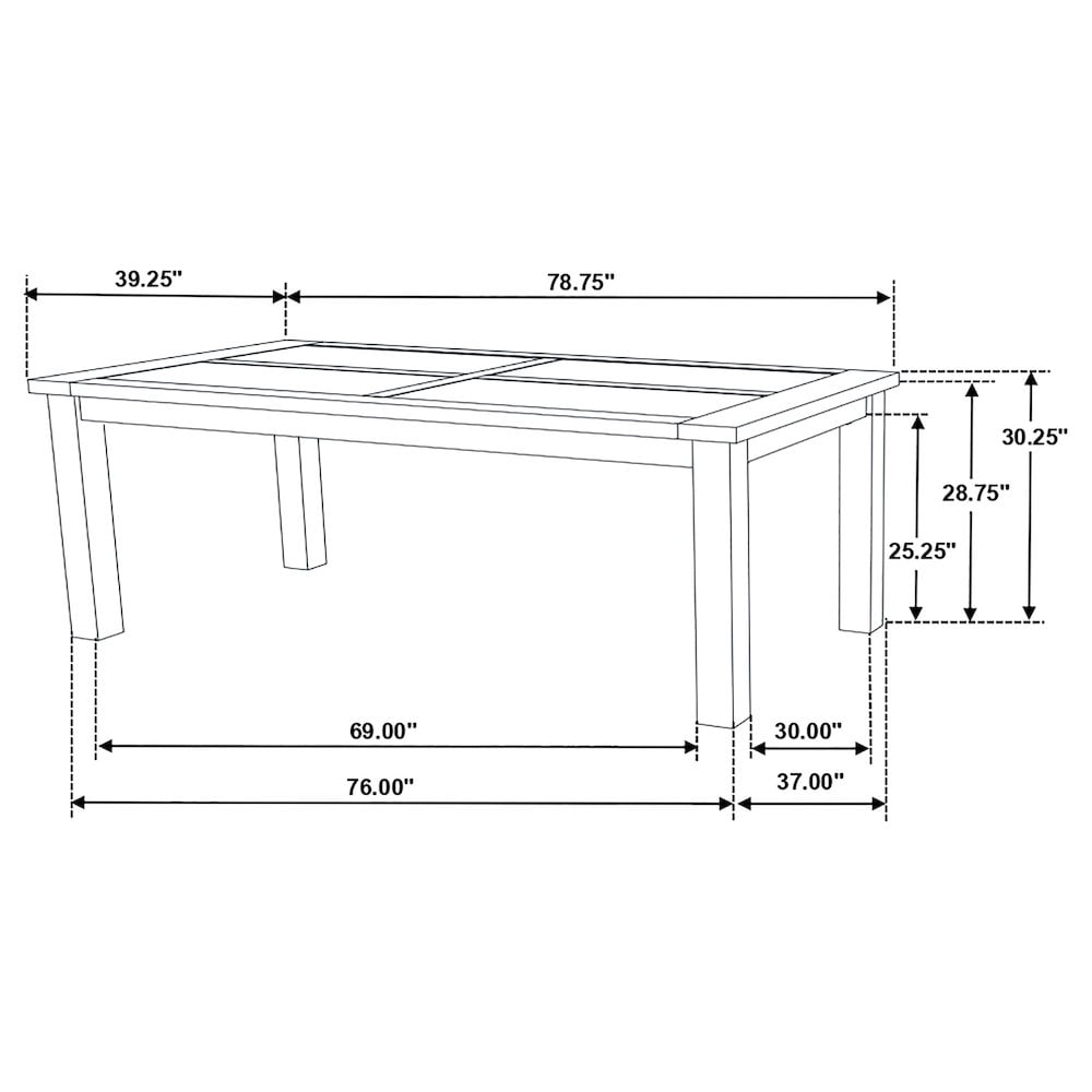 FurniFact Solid Wood Dining Table – Large Rectangular Kitchen Table for Dining