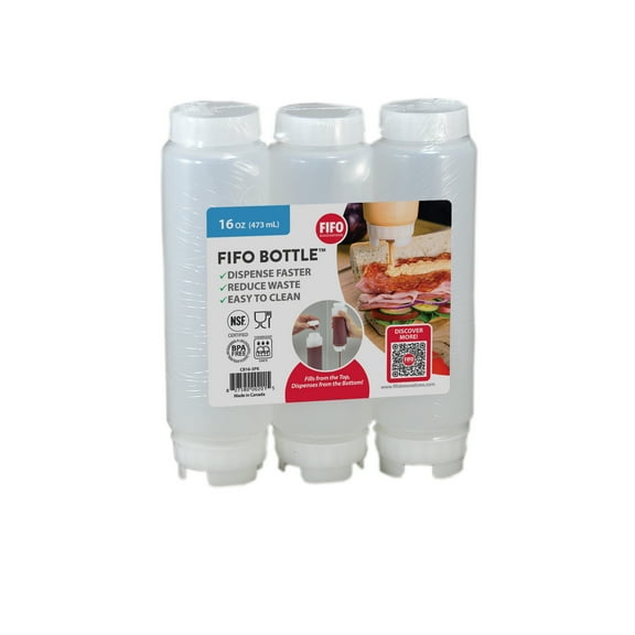 FIFO - CB16-3PK - 16 oz Squeeze Bottles