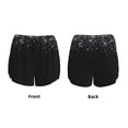 thumbnail image 3 of KLL Silver Glitter1 Pattern Shorts Women,Athletic Shorts High Waisted Running Shorts Pocket Sporty Short Gym Elastic Workout Shorts-Large, 3 of 7