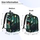 thumbnail image 2 of Disketp Mystical Black Cat Fireflies print Canvas Backpack Lightweight Travel Daypack Student Rucksack Laptop Backpack-Medium, 2 of 5