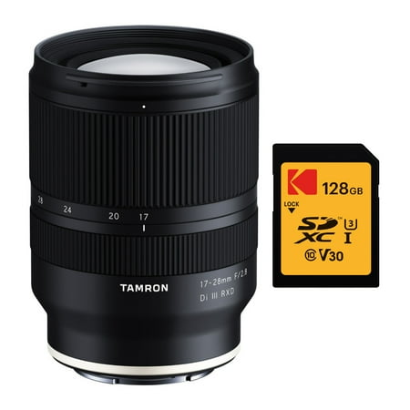UPC: 0040962845714 | Tamron 17-28mm f/2.8 Di III RXD Lens for Sony E with Kodak 128GB Memory Card