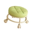 thumbnail image 4 of Asiento de rodillos de taburete enrollable adulto redonda resistente con cuero de la rueda de rueda para la entrada de la cocina salón pedicura de, 4 of 9