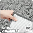 thumbnail image 3 of OEAKAY Bath Rug and Mat, Soft Luxury Chenille Bath Rug for Bathroom, Washable Shower Mat Non-Slip, Absorbent Shaggy Bath Rugs, Light Gray Bathroom Rug, 16"x24", 3 of 6