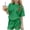 Green-B, variant on Virmaxy Cherry Print Tee and Shorts Set Girls Solid Color Loose Fit Summer Two Piece Casual Outfit for Play and Everyday Comfort, for 3-14Y Khaki