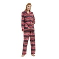 thumbnail image 3 of GLOBAL Women 100% Cotton Pajama Set Long Sleeve Pjs Button Down Comfy Nightwear, 3 of 5