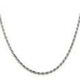 thumbnail image 2 of 925 Sterling Silver Rope Chain Styles Necklace 2.5 mm Diamond-cut 16 inch, 2 of 4