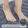thumbnail image 4 of Ileading Bathroom Rugs Sets 4 Piece, Super Soft and Absorbent Non Slip Microfiber Toilet Bathroom Mats, 4 of 13