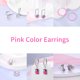 thumbnail image 2 of Pendientes de estrella de plata 925 auténtica estándar para mujer, circonita de color corazón, lujoso y exquisito regalo de joyería de boda de compromiso, 2 of 5
