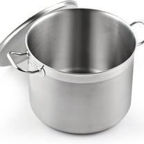 Stainless Steel, 20 Quart Professional Grade Stock Pot with Lid, Silver