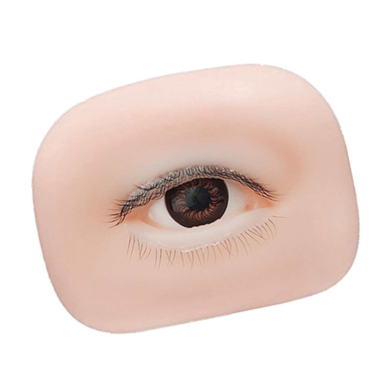 Serenable 5D Silicone Eye Model Practice Three Layer Upper Eyelash Practice Model Professional for Eyelash Extension for Artists Salon Right Eye