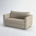 thumbnail image 3 of A&D Home Afton Faux Linen Loveseat, 2 Person Compact Sleeper Sofa Bed, Beige, 3 of 7