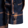 thumbnail image 3 of Work Shirts for Men Men's Leisure Plaid Long Sleeve Slim Single Breasted Turn-Down Collar Shirt Mens Shirt Navy S, 3 of 6