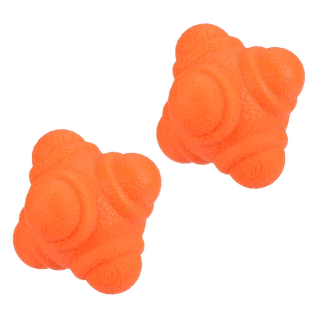 Uxcell Bounce Reaction Balls Coordination Training Ball Agility Trainer TPR Low Difficulty, Orange 2 Pack