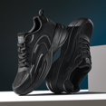 thumbnail image 4 of Men's Fashion Breathable Mesh Lace Up Sneakers Casual Trendy Round Toe Non Slip Outdoor Running Training Walking Shoes, 4 of 7