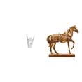 thumbnail image 1 of Estatua De Caballo Con Gesto De Mano De Rock, Figura De Firma De Gesto De Mano, Artesanía Creativa, Escultura De Animal, Figuras De Resina Grabadas Con Los Dedos Para Decoración De, 1 of 8