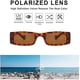 thumbnail image 4 of Gafas de sol rectangulares retro vintage para mujer Gafas rectangulares gruesas, 4 of 5