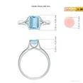 thumbnail image 5 of ANGARA Natural Solitaire 1.35 ct Aquamarine Split Shank Engagement Ring in 14K White Gold for Women (Size-8x6mm) | March Birthstone, Anniversary, Jewelry Gift for Women | Natural Aquamarine Ring, 5 of 9