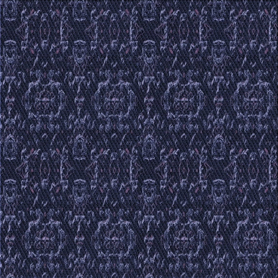 Ahgly Company Machine Washable Indoor Square Transitional Deep Periwinkle Purple Area Rugs, 7' Square