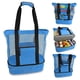 thumbnail image 2 of Bolsa de playa de malla, bolsa de picnic con aislamiento portátil grande, bolso de lona, ​​cesta para bolsa de playa de picnic (azul), 2 of 5