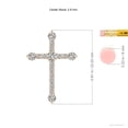 thumbnail image 5 of ANGARA Natural Prong-Set Diamond Budded Cross Pendant in 14K Rose Gold for Women (Size-2.8mm| Color-K| Clarity-I3) | April Birthstone, Anniversary, Jewelry Gift for Women | Natural Diamond Necklace, 5 of 10