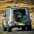 thumbnail image 3 of Haiem Spare Tire Cover , Wheel Cover with Realistic Style Colorful Wolf A printed, Camper Spare Tire Cover Fit for Jeep Wrangler Rv SUV Truck Travel Trailer-16 inch, 3 of 8