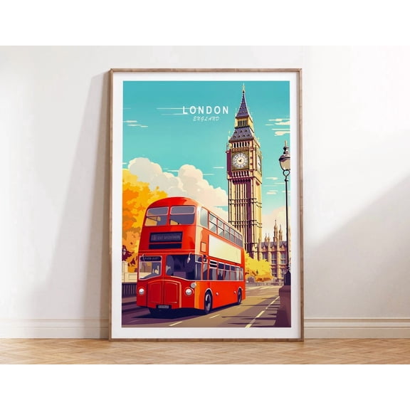 London United Kingdom Big Ben Cityscape Print Unframed Paper Print