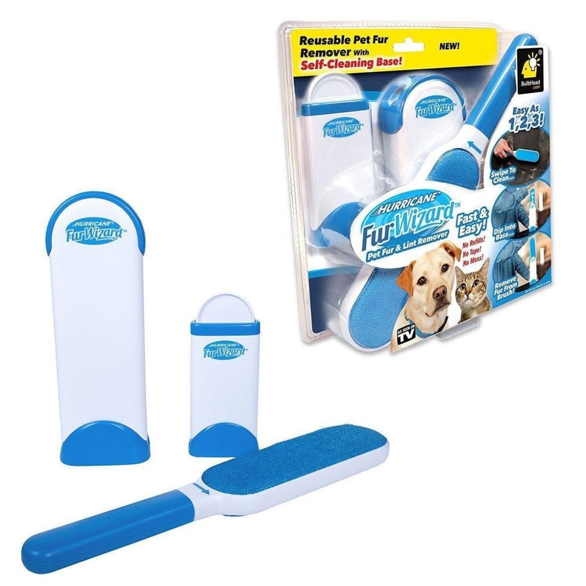 PRESELL Hurricane Fur Wizard Pet Fur Lint Remover Travel Size Clean Brusher HOT Walmart