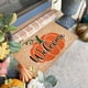 thumbnail image 4 of Yhmxh Alfombrillas de baño para baño Alfombra de calabaza de Halloween, alfombrillas antideslizantes con diseño de calabaza brillante para puerta de entrada, baño, cocina y habitación., 4 of 5