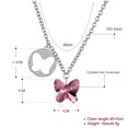 thumbnail image 2 of Collar de cristal austriaco para mujer, collar de mariposa de plata de ley s925 de estilo lindo SVN377 JM, 2 of 3