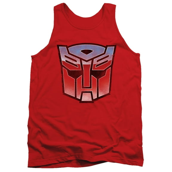 Transformers Vintage Autobot Logo Adult Tank Top Red