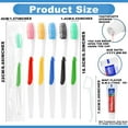 thumbnail image 3 of Disposable toothbrush with toothpaste and floss, 100 single-use individually packaged disposable travel toothbrush and floss sets, bulk supply for the homeless, dentists, hotels (5 colors), 3 of 4