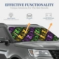 thumbnail image 2 of Lsque Mardi Gras1 2 PCS Windshield Sun Shade | CarFoldable Window Covers | Car Accessories Reflect UV for Universal Cars SUV Truck | Large, 2 of 7