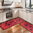thumbnail image 3 of Kitchen Rugs Sets Of 2,Red Cheetah Leopard Pattern Anti Fatigue Kitchen Mat Rugs Non Slip Washable,Decorative Kitchen Floor Mats for Kitchen,Sink,Laundry,17"x47"+17"x47", 3 of 5