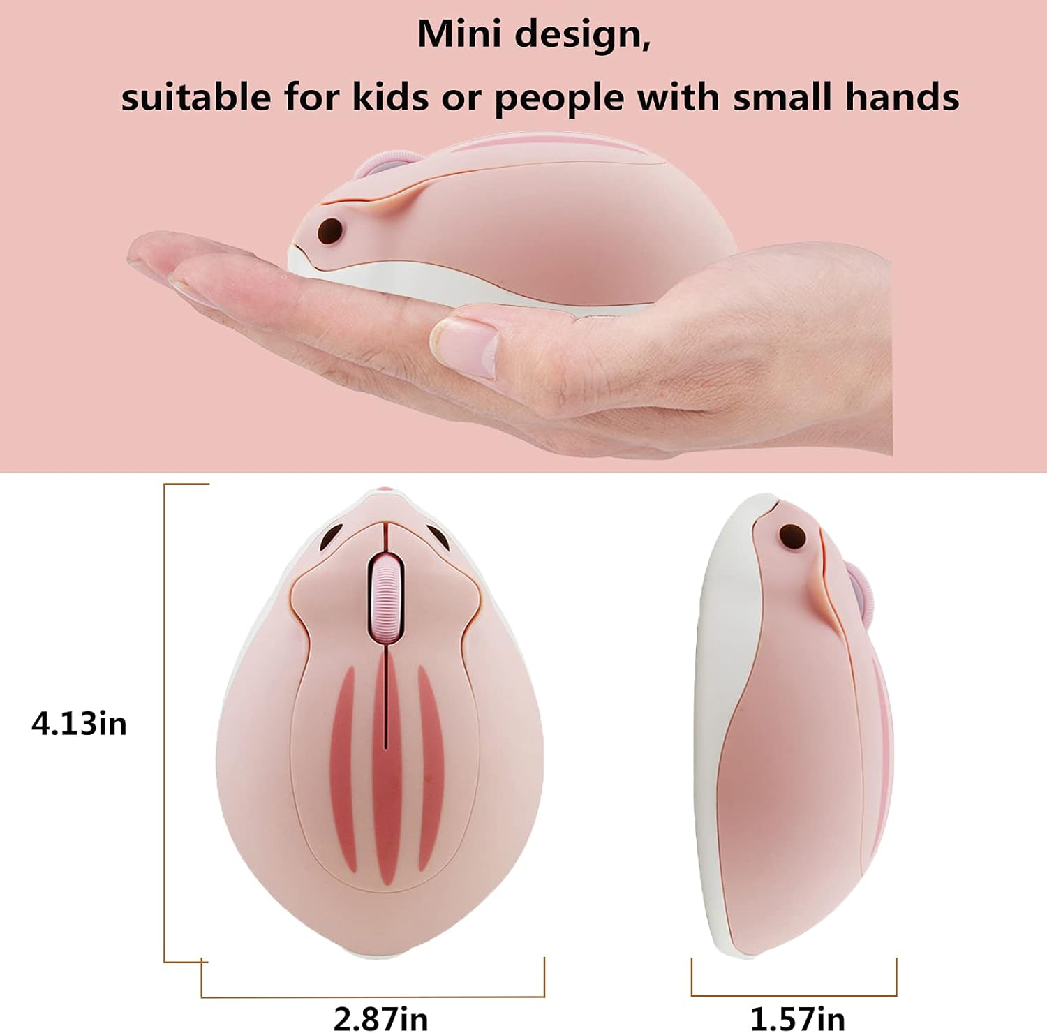 Cute hamster shape mini silent ergonomic design small portable mouse$ hamster shape cordless computer laptop gaming mouse, suitable for notebook