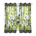 thumbnail image 6 of Yayeee Window Curtains Light Filtering 63"x52" Grommet Panel Pair Home Living Room Decor, Retro Floral, 6 of 7