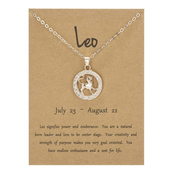 Twelve Pendant Elegant Gold Tone Chain Necklaces Letter Horoscope Mother's Day Birthday Anniversary Gifts for Mom Deals Of The Day Clearance