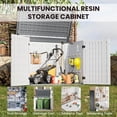 thumbnail image 6 of M optimized Resin Storage Shed, Outdoor Storage Cabinet Waterproof, Outdoor Storage Box for Patio Tools, Sofa Cushion, Lawn Mower and Garbage Cans, 6 of 9