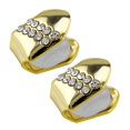 thumbnail image 3 of 2x Parrillas De Dientes De Halloween De Una Sola Parrilla De Cristal Chapado En Oro De 18 Quilates Oro Sunnimix Tapa de dientes chapada en oro de 18 quilates, 3 of 8