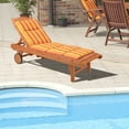thumbnail image 3 of Zimtown Wood Wheel Design and Adjustable Backrest Outdoor Sun Lounger, 3 of 9