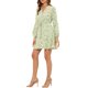 thumbnail image 4 of INSPIRE CHIC Vestido Mini Midi A-Line de Cuello en V con Estampado Floral y Cintura Elástica, Botones, Talla XL, Verde Claro, 4 of 6